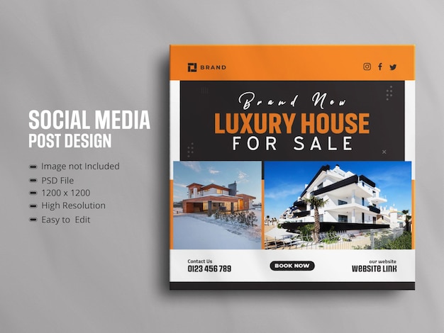 Real estate house property social media sale web banner for Instagram story