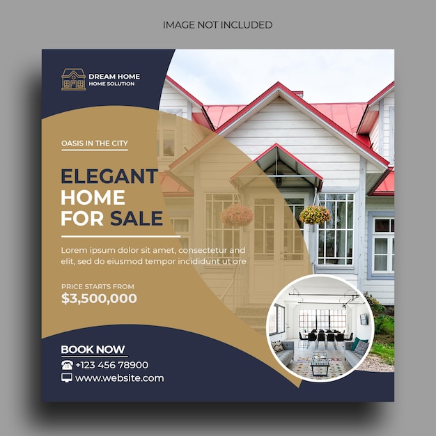 Real estate Instagram post social media post template