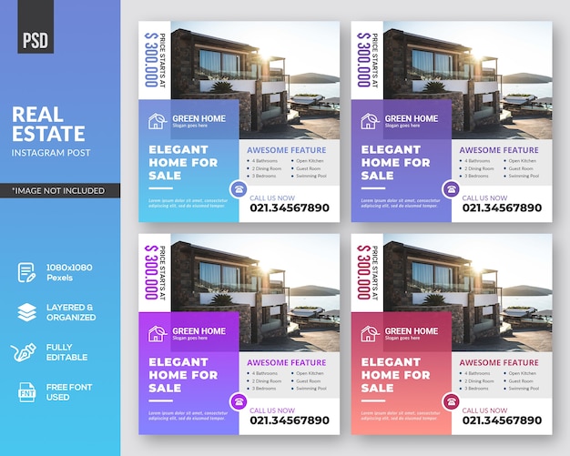 Real Estate Instagram Post Templates