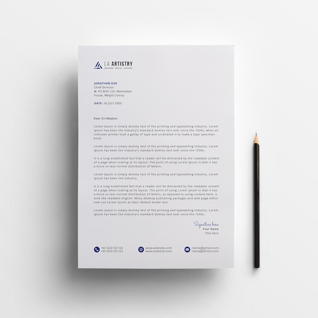 Real estate letterhead design Letterhead template Corporate letterhead Minimal letterhead PSD