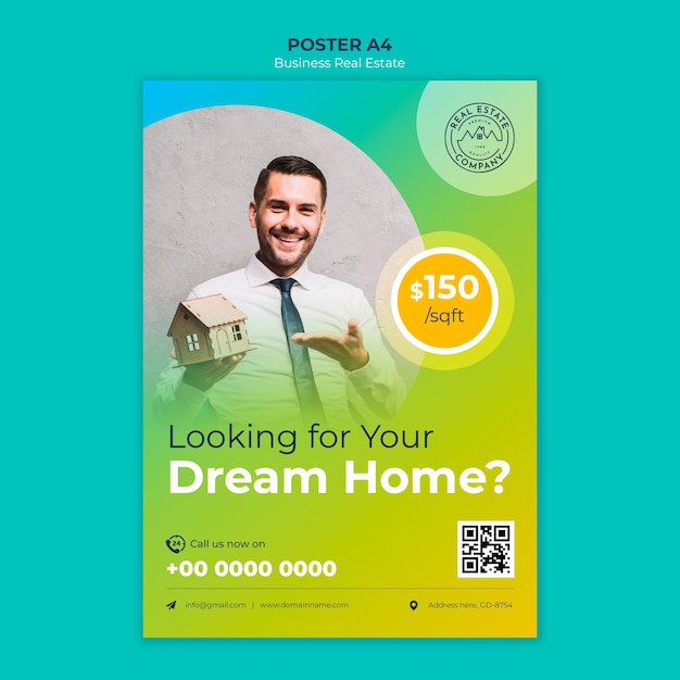 Real estate poster with photo