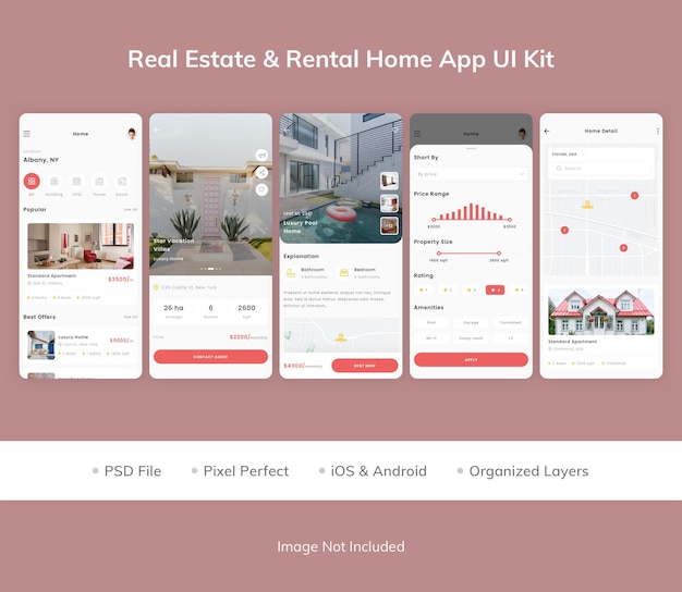 Real Estate amp Rental Home App UI Kit