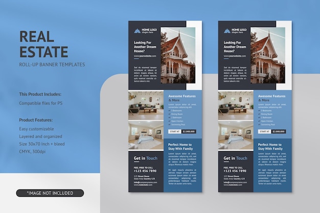 Real Estate Roll up Banner PSD Templates