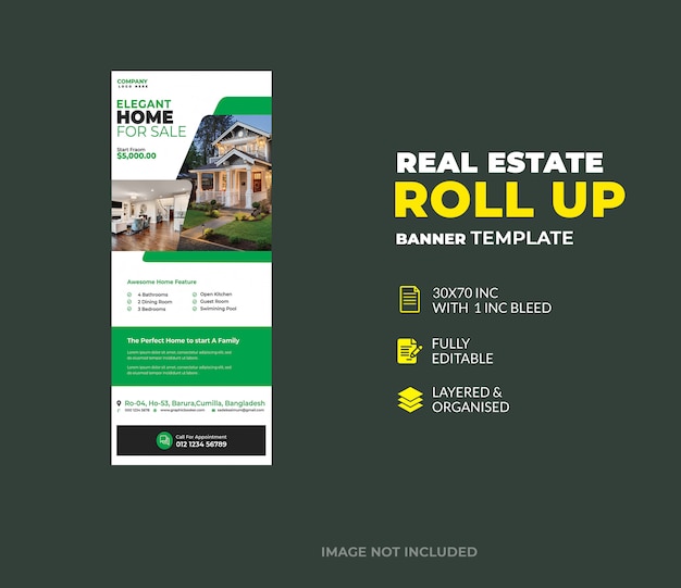 Real estate roll up banner template