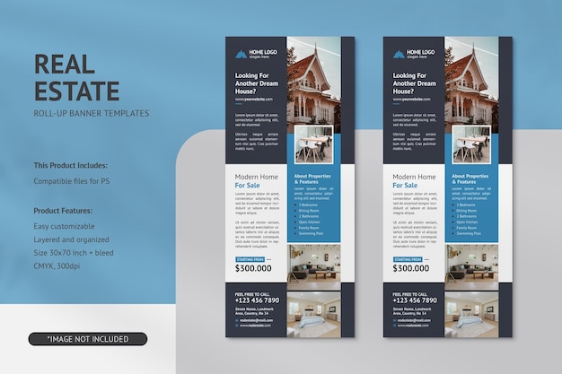 Real Estate Rollup Banner PSD Templates