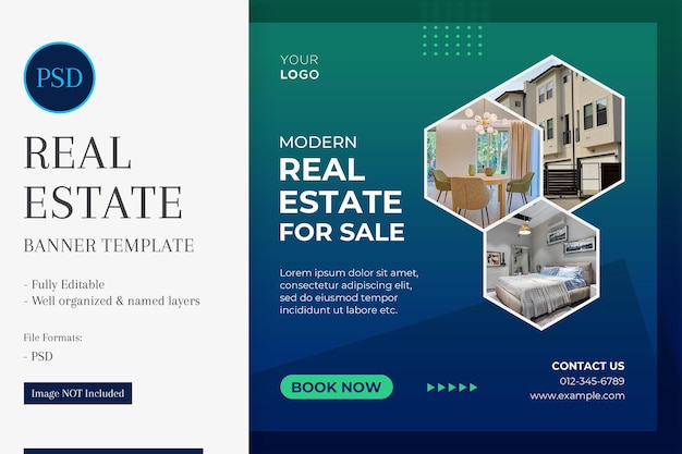 PSD real estate social media banners elevate your online presence and property marketing