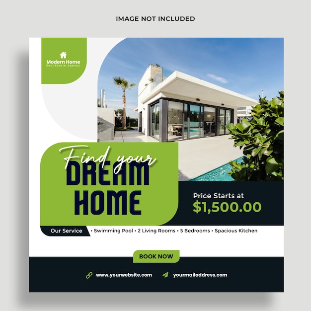 Real estate social media post and web template premium ps