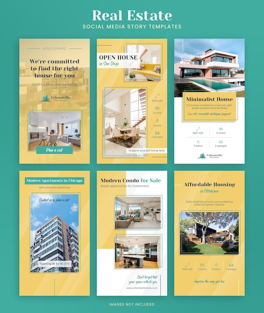 PSD real estate social media story templates for instagram and facebook