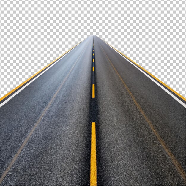 PSD real road on transparent background