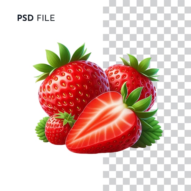 PSD real strawberries png transparent images psd file free download highquality