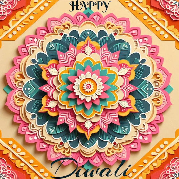 PSD realisitc diwali celebration background in indian style and design