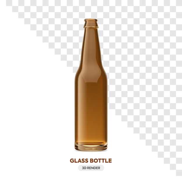 Realisitc glass bottle 3d render