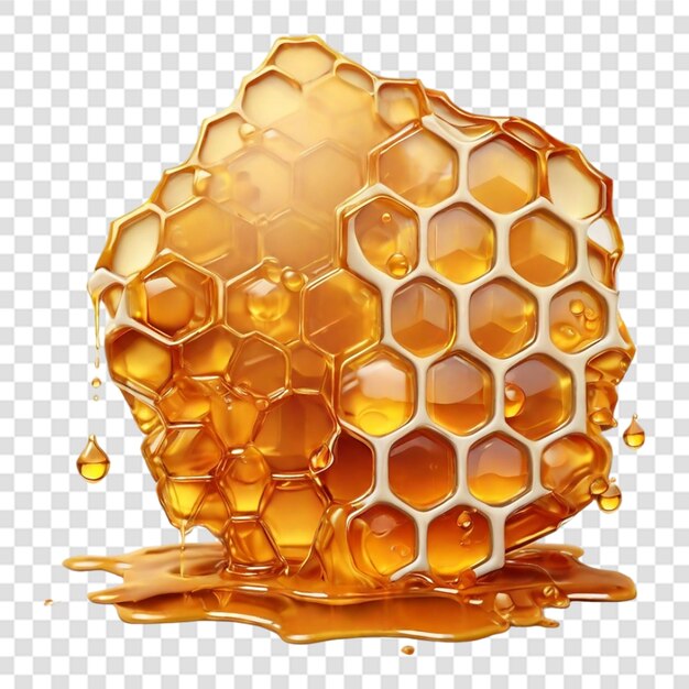 PSD realistci honeycomb with honey drop psd