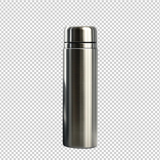 Realistic 3d black white and silver empty glossy metal vacuum thermo tumbler flask icon set closeup Design template of packaging mockup for graphics