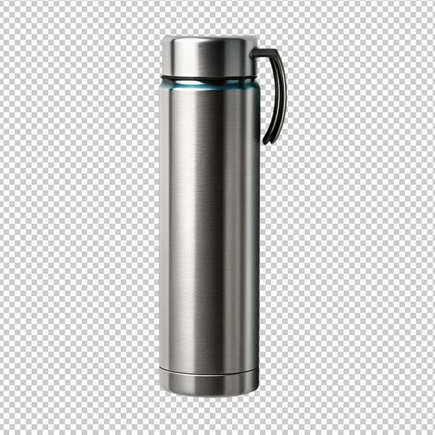 Realistic 3d black white and silver empty glossy metal vacuum thermo tumbler flask icon set closeup Design template of packaging mockup for graphics