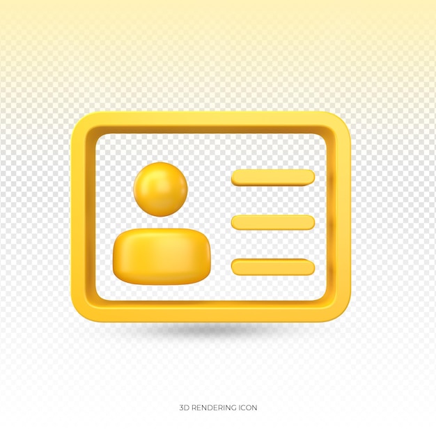 Realistic 3d business id card icon