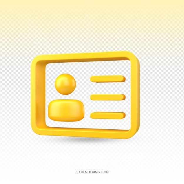 Realistic 3d business id card icon