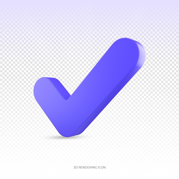 Realistic 3d check mark icon