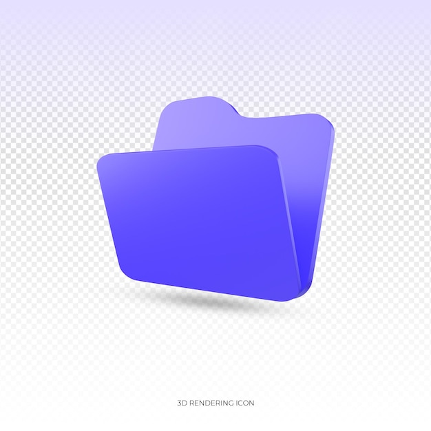 Realistic 3d file or folder icon