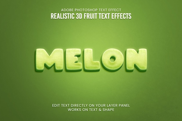 Realistic 3D Fruit Text Effects