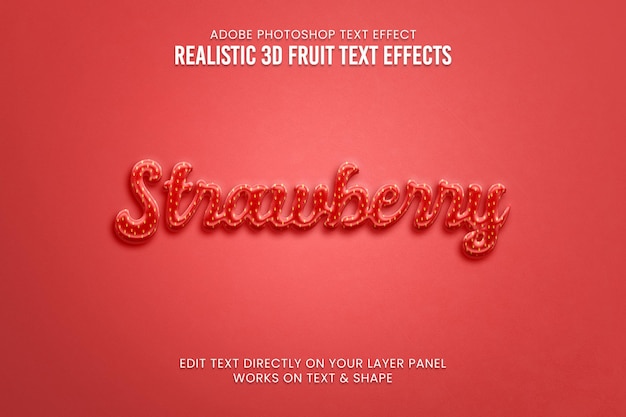 Realistic 3D Fruit Text Effects