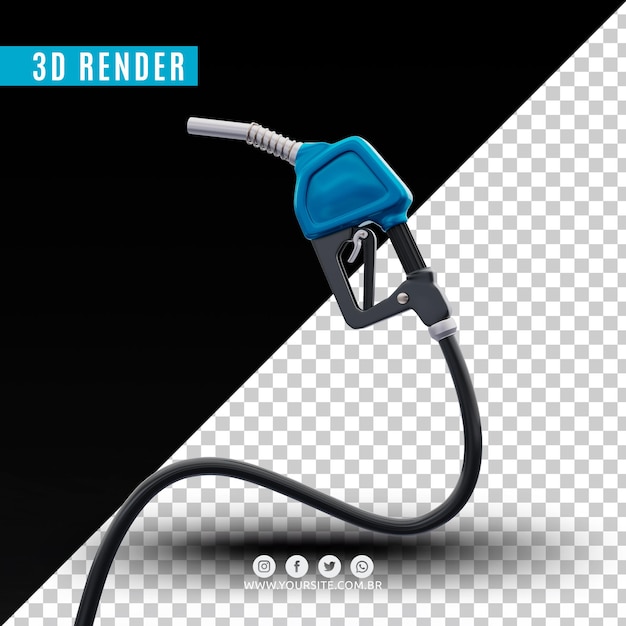 Realistic 3d gas pump design rendering Premium Psd