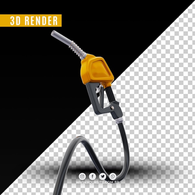 Realistic 3d gas pump design rendering Premium Psd