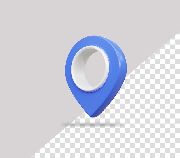 Realistic 3d location icon and map pin icon