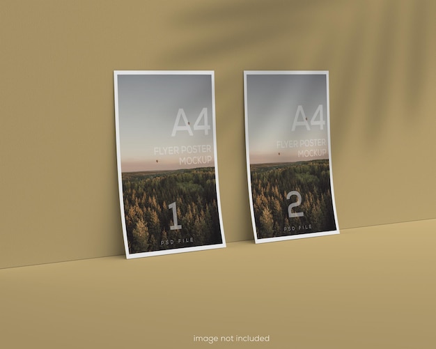 Realistic a4 paper mockup