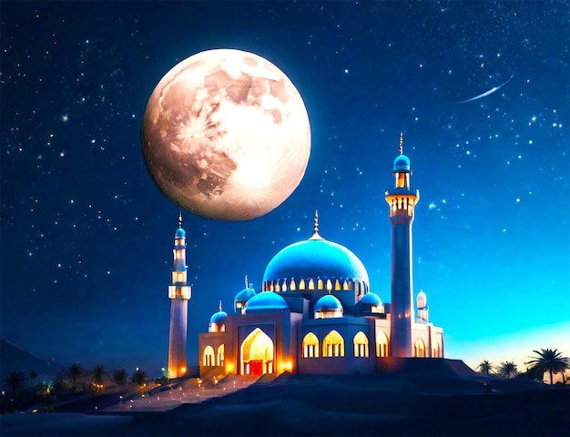 Realistic background for islamic eid aladha celebration