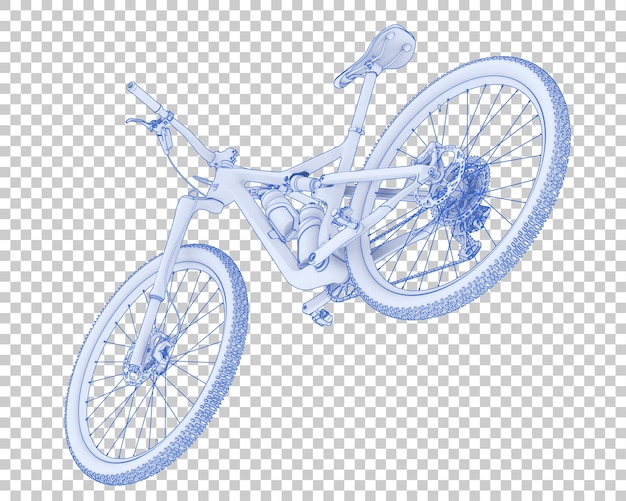 Realistic bike isolated on transparent background 3d rendering illustration