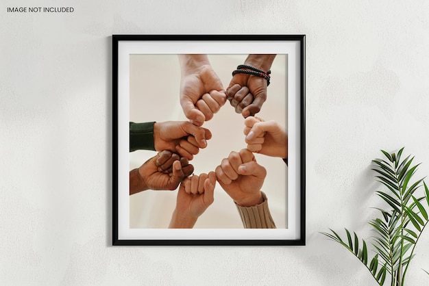 Realistic Black frame photo mockup edit easily and replace your photo Gallery