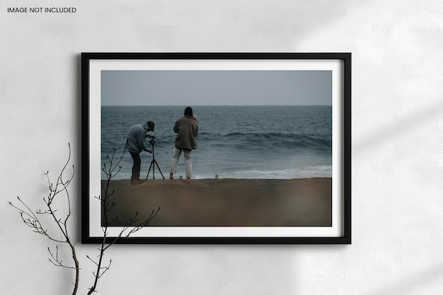 Realistic Black frame photo mockup edit easily and replace your photo Gallery