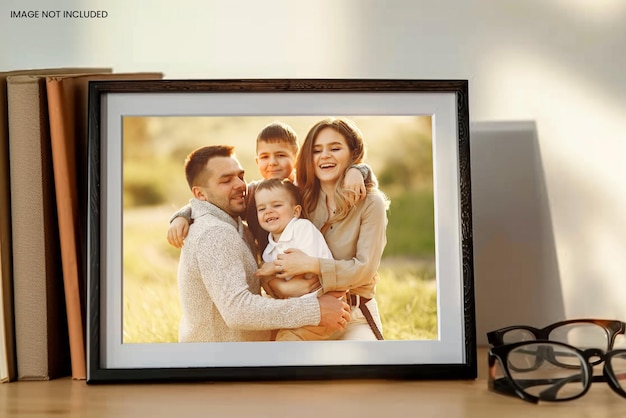 Realistic Black frame photo mockup edit easily and replace your photo Gallery