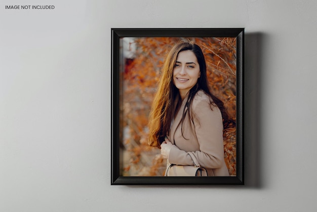 Realistic Black frame photo mockup edit easily and replace your photo Gallery