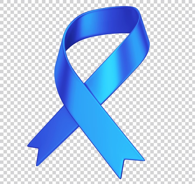 Realistic Blue Ribbon World Prostate Cancer Day concept