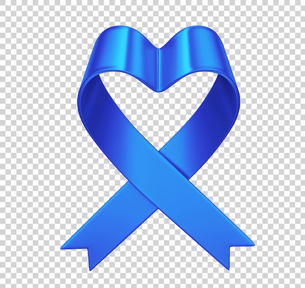 Realistic Blue Ribbon World Prostate Cancer Day concept