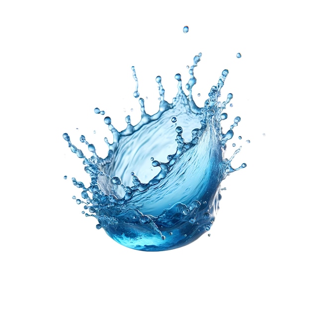 Realistic blue water splash