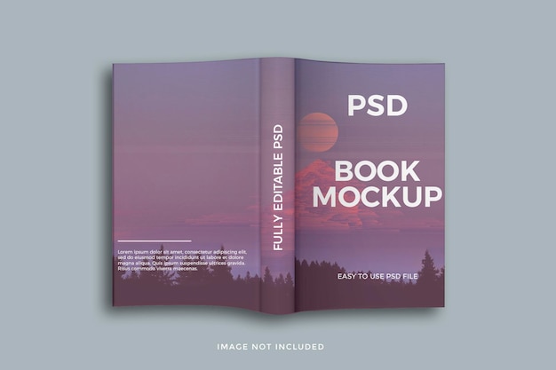 Realistic book cover mockup design