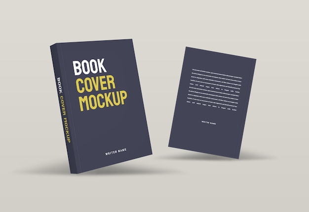 Realistic Book Cover Mockup Template