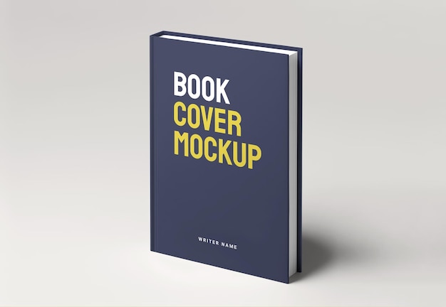 Realistic book cover mockup template