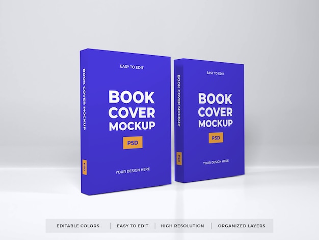 Realistic Book Cover Mockup 