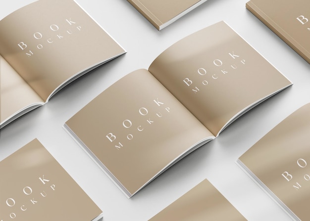 realistic books mockup editable psd