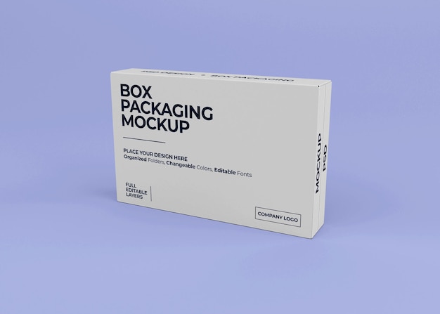 Realistic box mockup design isolated