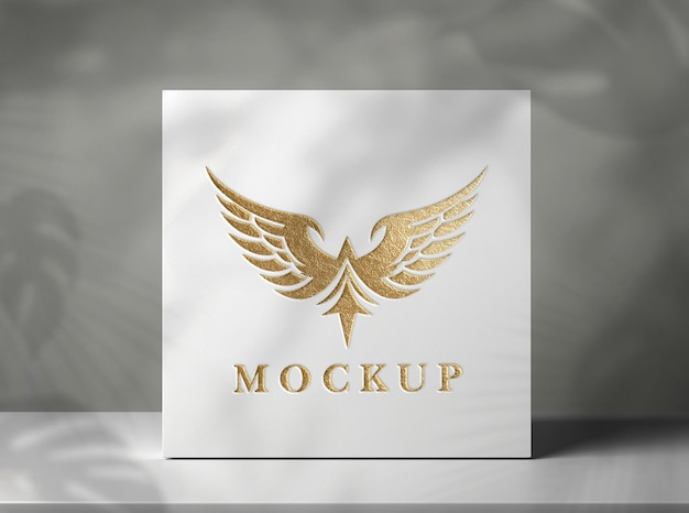 Realistic branding logo mockup