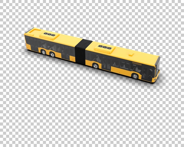 PSD realistic bus isolated on background 3d rendering illustration