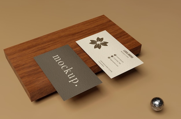 Realistic Business card mockup design template