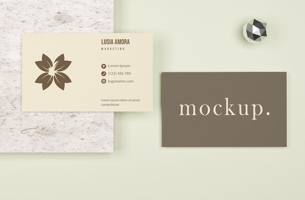 Realistic Business card mockup design template