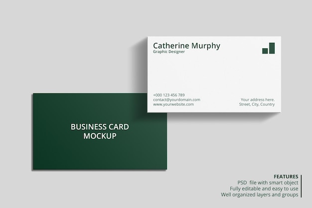 Realistic business card mockup design