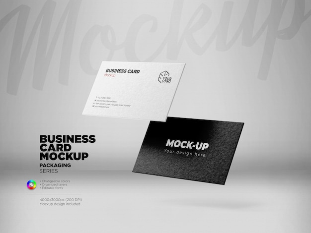 Realistic business card mockup